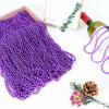 SHAOQINLIN 12 PCS Purple Mardi Gras Beads, Purple Beads Necklaces 33" Metallic Beaded Costume Necklaces Party Necklaces for Halloween Mardi Gras Parade Throws Wedding Birthday Party Favors view 3