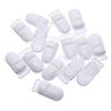 Sutoyuen 15Pcs/Pack Pacifier Clip Holder Plastic Mitten Binky Clip for DIY Personalized Dummy Clips Baby Blankets Bib Chain Holder White Color 15mm view 1