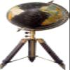 Calif International World Globes for Adults | Decorative Large World Globe with Stand 12 inch, with Tripod Stand, Adjustable Height-Black view 2