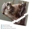 500 Piece Jigsaw Puzzle for Adults Personalized Picture Puzzle Otter Animal Customized Wooden Puzzle for Family, Birthday, Wedding, Game Nights Gifts, 20.4"x15" view 3
