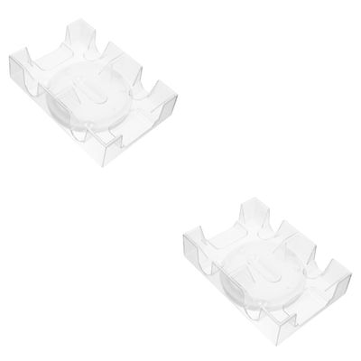 Abaodam 2pcs Plastic Card Holder Rotating Poker Stand Tray for Organized Playing Cards and Non- Design for Game and Family Gatherings