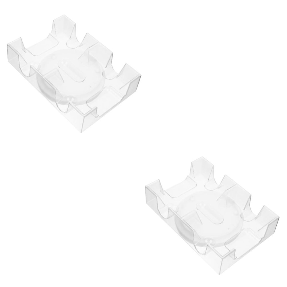 Abaodam 2pcs Plastic Card Holder Rotating Poker Stand Tray for Organized Playing Cards and Non- Design for Game and Family Gatherings