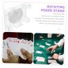 Abaodam 2pcs Plastic Card Holder Rotating Poker Stand Tray for Organized Playing Cards and Non- Design for Game and Family Gatherings view 3