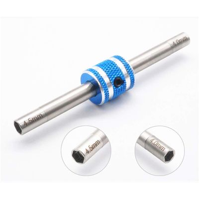 GREYWAWA Stainless Steel Hexagonal Sleeve Nuts for Head 4-4.5mm Repair Tool Set for Remote Control Crawler 1/10 4w
