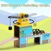 SainSmart Jr. Wooden Train Set Accessories, Magnetic Rotary Crane Set with Track for Kids Compatible with Thomas, Brio, Chuggington, Melissa and Doug view 2