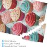 500 Piece Jigsaw Puzzle for Adults Personalized Picture Puzzle Colorful Sweet Lollipop Cupcake Donut Customized Wooden Puzzle for Family, Birthday, Wedding, Game Nights Gifts, 20.4"x15" view 3