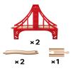 SainSmart Jr. Wooden Train Set Accessories, Double Suspension Bridge Set, Compatible with Brio, Thomas, Melissa and Doug view 4