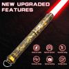 Borlvias Lightsaber Dueling Light Saber with 12 RGB Colors 16 Sound Fonts Smooth Swing Motion Control Force FX Lightsabers Cosplay Props(1 Pack, Gold) view 2