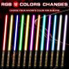 Borlvias Lightsaber Dueling Light Saber with 12 RGB Colors 16 Sound Fonts Smooth Swing Motion Control Force FX Lightsabers Cosplay Props(1 Pack, Gold) view 4