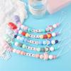 Custom Pacifier Clip with Customized Name Customized Stroller Clip Holder with Name Personalized Pacifier Holder Rainbow view 2