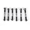 MUNEFE 6 Pcs RC Tie Rod Set, Stee Linkae Servo Link Pull Rod Turnbuckle Set, Turnbuckles Camber Links for 1/10 RC Truck Car(Black) view 1