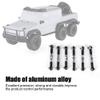 MUNEFE 6 Pcs RC Tie Rod Set, Stee Linkae Servo Link Pull Rod Turnbuckle Set, Turnbuckles Camber Links for 1/10 RC Truck Car(Black) view 2