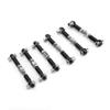 MUNEFE 6 Pcs RC Tie Rod Set, Stee Linkae Servo Link Pull Rod Turnbuckle Set, Turnbuckles Camber Links for 1/10 RC Truck Car(Black) view 4