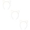 NOLITOY 3pcs Printing Out Get Out Haircuff Presents for Kids Beige Pearl Headband Party Hair Hoop Fashion Hair Hoop Women Hair Bands Rabbit Ears Headgear Child, Beigex3pcs view 1