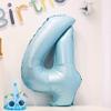 40 Inch Blue Large Numbers Balloons0-9,Number 4 Digit Helium Balloons,Foil Mylar Big Number Balloons for 4th 14 Birthday Party Supplies Decorations Anniversary Wedding Supplies Decorations(Blue No 4) view 3