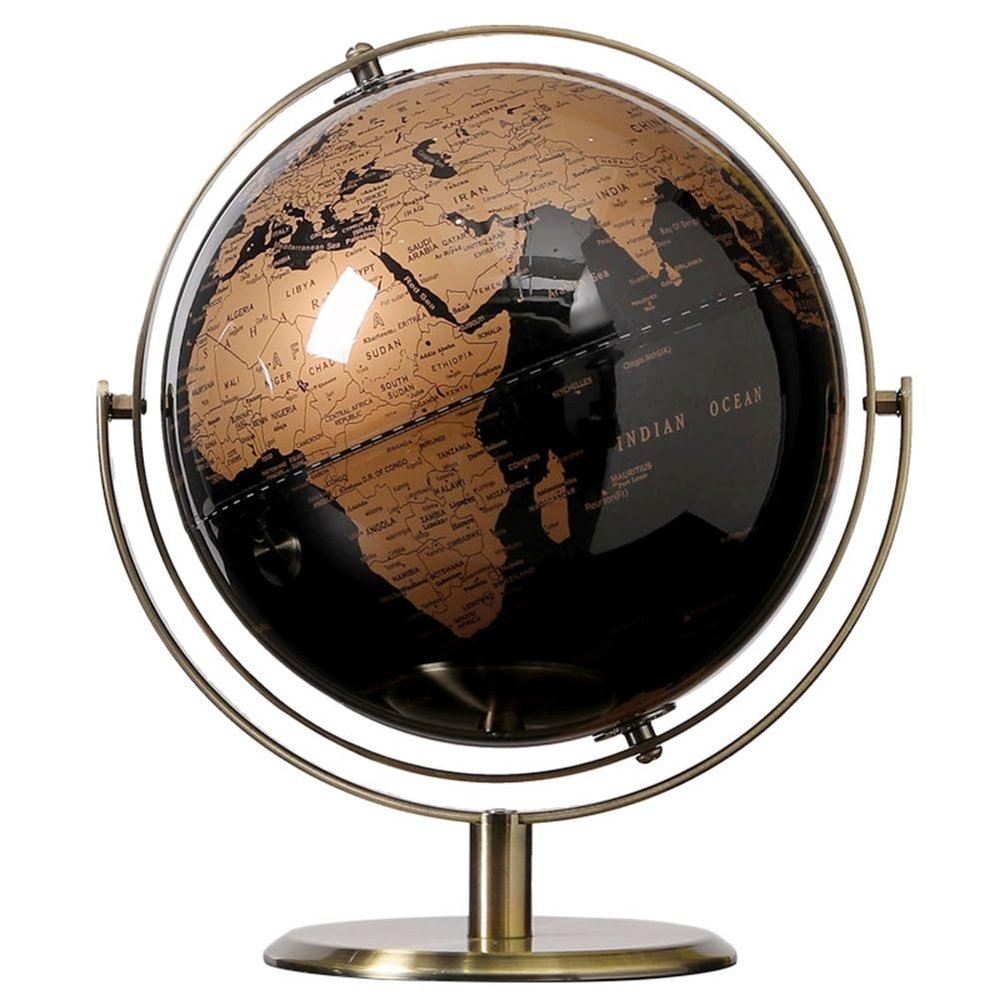 World Globe - Geographic Globe with Stand - 720 Swivels in All Directions - Rotation Educational World Globe Decorated in Bedrooms, Study Rooms, Classrooms, Offices (Color : B, Size : 24 * 27cm)