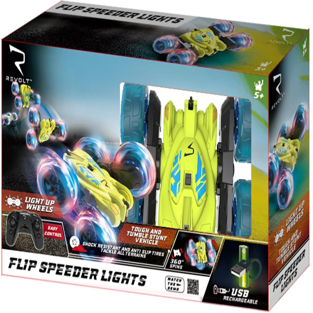 AMO TOYS Revolt - R/C Flip Speeder Lights (51009), Black