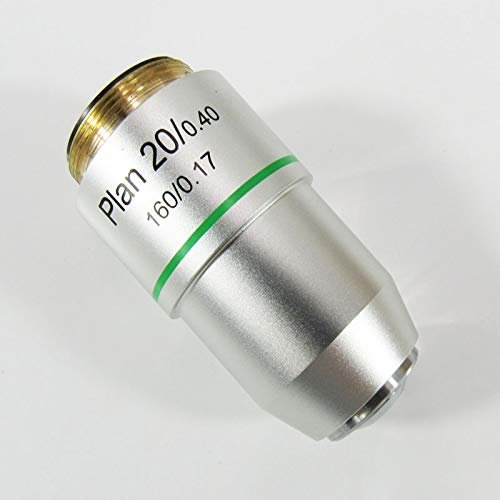 4 x 10 x 20 x 40 x 60 x 100 x Planachromatic Microscope Lens Biological Microscope Accessories Parts (1 x Plan 20X)
