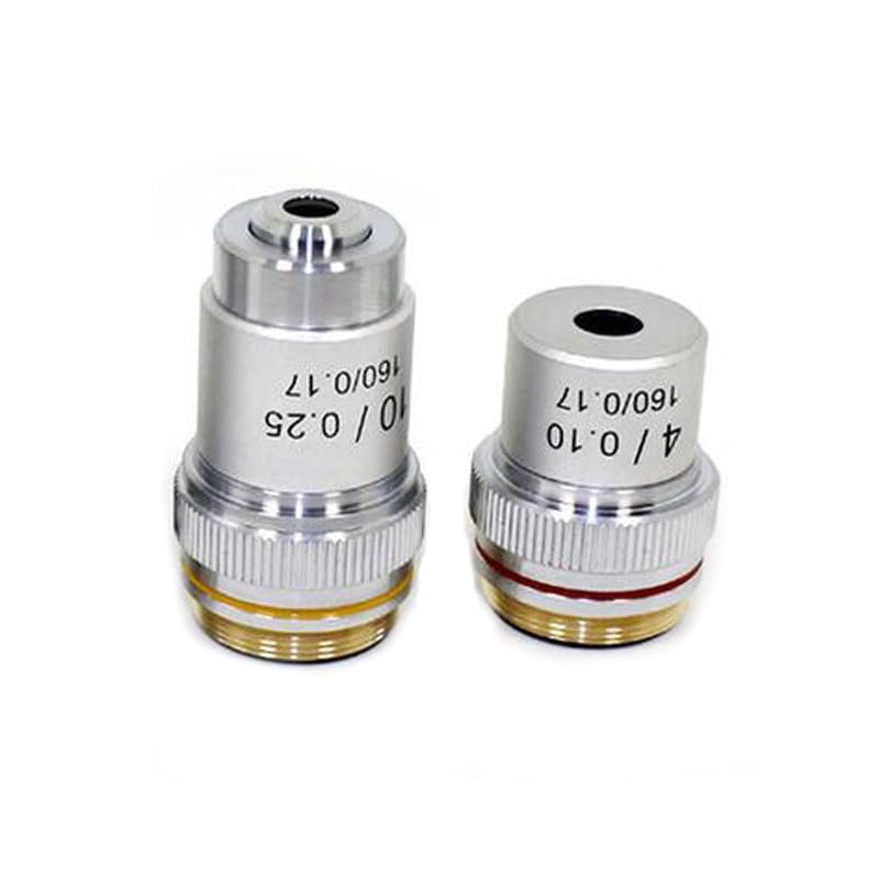 195 Biological Microscope achromatic lenses set 4X 10X 40X 100X Microscope Parts Accessories