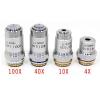 195 Biological Microscope achromatic lenses set 4X 10X 40X 100X Microscope Parts Accessories view 4