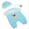 JC Toys |Blue Bear Onesie | Baby Doll Outfit + Hat + Pacifier | | Ages 2+ | Fits Dolls 12"- 14" view 1