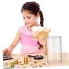 Abaodam Clear Acrylic Piggy Bank Medium Money Saving Box Secure Sturdy Design for Adults and Boy Girl Convenient Coin Storage for Home and Office Use view 2