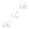 Abaodam 6pcs Artistic Mini House Slice Decorative Cabin for Christmas Home Bar Hotel view 1