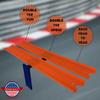 Double Racetrack Wall Connectors Compatible with Hot Wheels Tracks | Screw in or Adhesive Version | Create Epic RaceTracks | Made in USA (Double 10 Pack, Blue) view 2