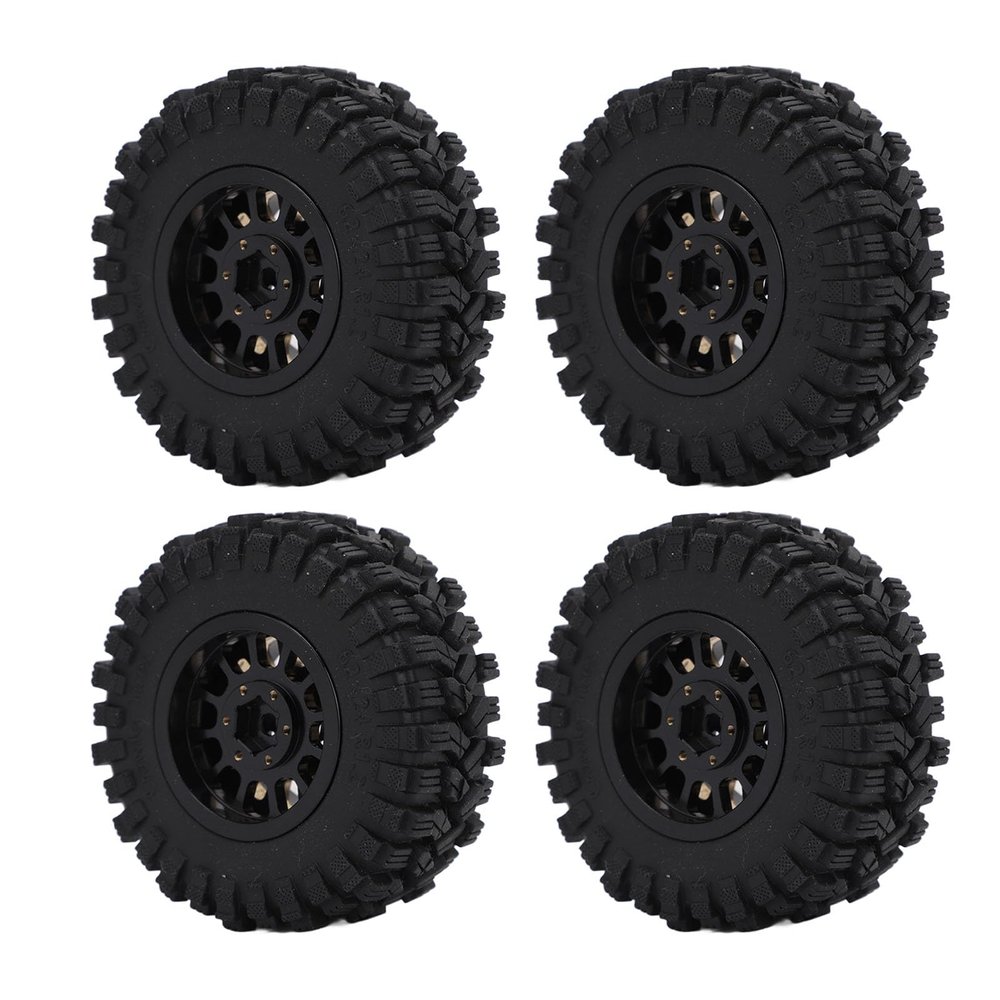 1.2 Inch Wheel Tires, 4 Pieces Brass Rim Wear Resistance Increased Stability RC Car Tires for 1/18 RC Cars