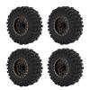 1.2 Inch Wheel Tires, 4 Pieces Brass Rim Wear Resistance Increased Stability RC Car Tires for 1/18 RC Cars view 3