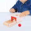 Almencla Wooden Object Permanence Box Ball Drop Box Creativity with Tray and Ball Montessori for Boys Girls Children 1 Year Old Babies view 2