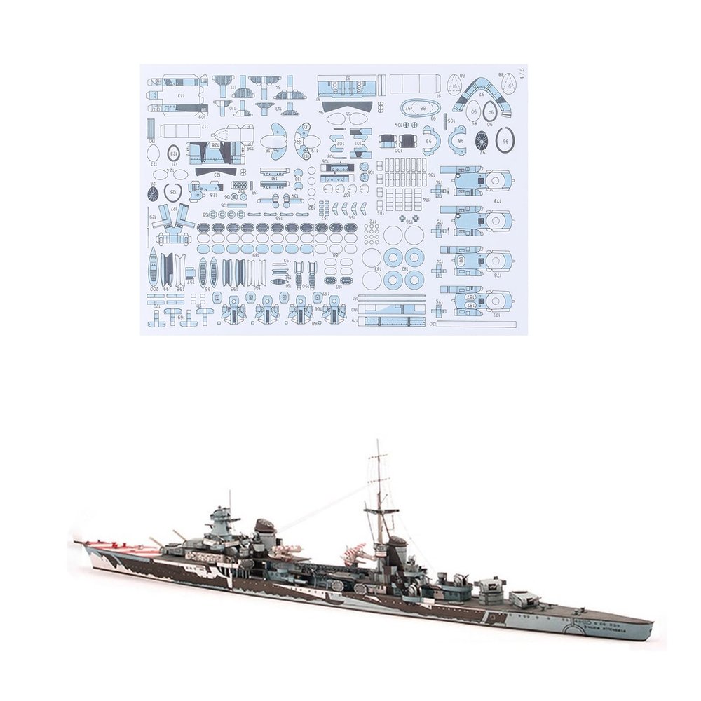 MOUDOAUER 1: 400 Paper Italy Muzio Attendolo Light Cruiser Model for Collection (Unassembled Kit) Model Collection