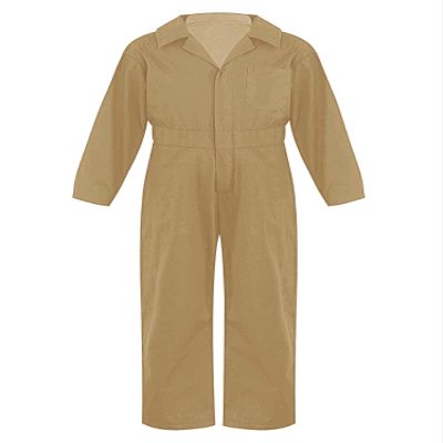 ACSUSS Kids Boys Mechanic Costume Coverall Flight Suit Jumpsuit Birthday Party Cosplay Carnival Halloween Fancy Dress Up Khaki 16 Years