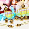 CiciBear 24 Pack Lion Necklace Party Favors with Mardi Gras Beads for Safari Jungle Animals Wild ONE Party Favors, Home Decorations, Festivals, Wedding, Birthday Celebrations view 3