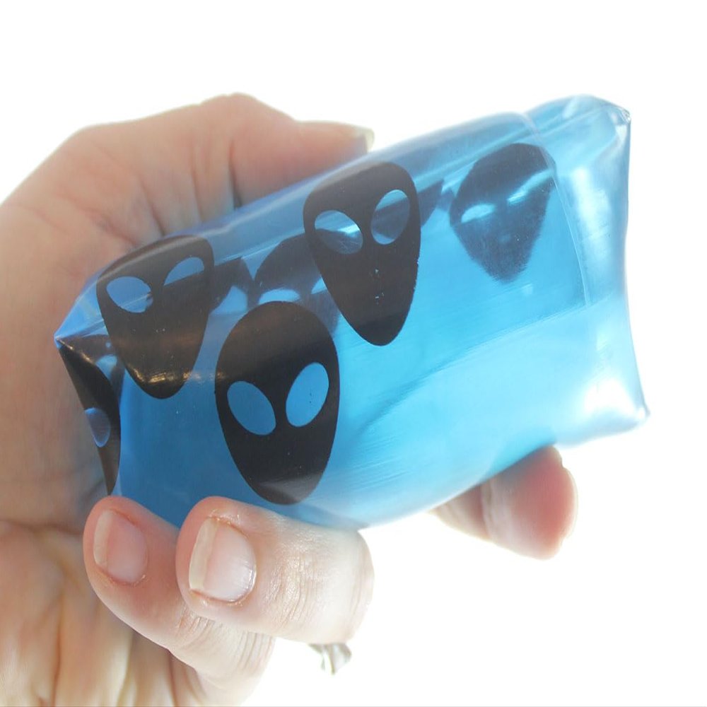 1 Alien Jumbo Water Trick Snakes - Stress Toy - Slippery Tricky Wiggly Wiggler Weenie Tube - Sensory Fidget Ball (Random Color)