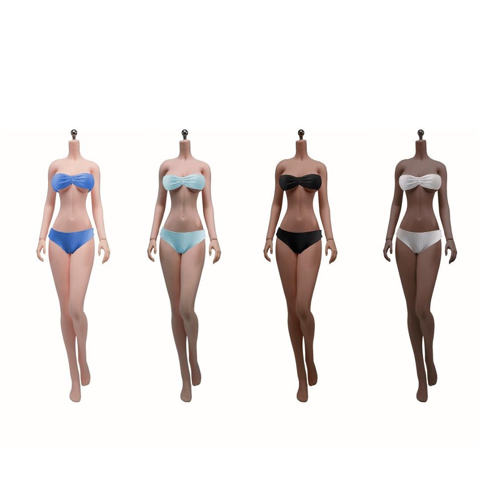 1/6 Scale Female Body,12inch Female Super Flexible Pale Skin Large Bust Tall and Slender Seamless Action Figure Body Collection (S40C Brown Skin No Head)