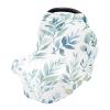 Flradish Watercolor Leaves Stretchy Baby Car Seat Cover Soft Breathable Nursing Cover Breastfeeding Cover Multiuse Infant Carseat Stroller Cover for Girls and Boys view 1