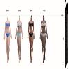 1/6 Scale Female Body,12inch Female Super Flexible Pale Skin Large Bust Tall and Slender Seamless Action Figure Body Collection (S41D Black Skin No Head) view 2