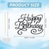 BEISHIDA Happy Birthday Cake Topper Black Glitter Happy Birthday Cake Bunting Decoration Birthday Party Cake Decoration Supplies, for Photo Booth Props view 2
