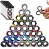 36Pcs Magnetic Rings Fidget Toys Spinner Set Easter Basket Stuffers for Kids Party Favors,Finger Magnet Rings Endless Hours of Fun ADHD Stress Relief Fidget Spinners for Birthday Adults view 1