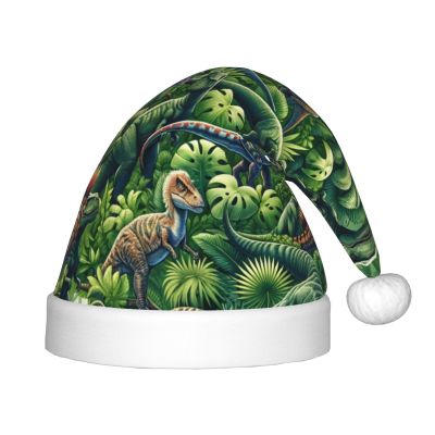 Augenstern Christmas Hat Jurassic-Dinosaur Xmas Hat Unisex Santa Hat