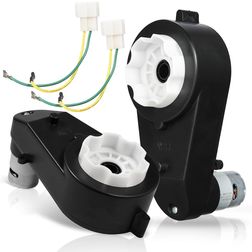 12V Ride On Upgrade Motor Gearbox 2Pcs12V RS550 40000RPM Powered Wheels Electric Motor High Speed Engine Jeep Kid Trax Upgrade Replacement Parts