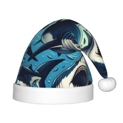 Augenstern Christmas Hat Shark-Open-Mouth-Sea Xmas Hat Unisex Santa Hat