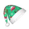 Augenstern Christmas Hat Christmas-Flamingos-Snowflakes Xmas Hat Unisex Santa Hat view 2