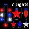 4PCS 4th of July Necklaces, Independence Day Light up Necklace Accessories, Red White Blue Fourth of July 7 Bulb Necklace Bulk, Glow Accessories for Memorial Day Veterans Day Patriotic Party Parades view 2