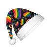 Augenstern Christmas Hat Lgbt-Gay-Pride-Rainbow Xmas Hat Unisex Santa Hat view 2