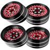 BRCatWPark RC 2.2 Beadlock Wheels Adjustable 4 Offsets Rims for 1/10 RC Crawler Car SCX10 SCX10 II 90046 SCX10 III AXI03007 SCX10 Pro TRX4 TRX6 D90 Gen7/8 VS4-10 MST CFX,Red view 1