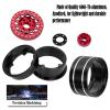 BRCatWPark RC 2.2 Beadlock Wheels Adjustable 4 Offsets Rims for 1/10 RC Crawler Car SCX10 SCX10 II 90046 SCX10 III AXI03007 SCX10 Pro TRX4 TRX6 D90 Gen7/8 VS4-10 MST CFX,Red view 4