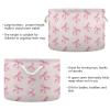 Burbuja Pink Bow Round Storage Basket with Cotton Rope Handles, Laundry Basket for Blankets, Nursery, Living Room Decoration view 3
