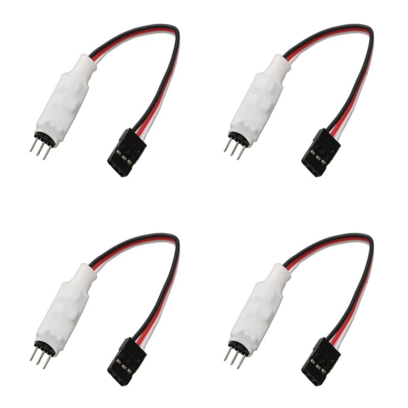yuenhoang 4PCS Steering Gear Reducer Adaptation Voltage 3.6-16V Servo Speed Delay Length 100mm Universal Slow Switch Spare Parts for RC Model Landing Gear/Boat/Hatch (4pcs)